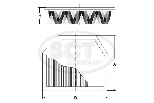 SCT GERMANY Filtrs, Salona telpas gaiss SAK 197